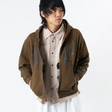 CANDICE RAZOR ZIP UP HOODIE - BROWN