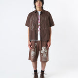 CANDICE RAZOR SS SHIRT - BROWN