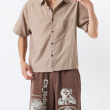 CANDICE TAVERNA SS SHIRT - LIGHT BROWN