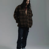CAT WWR SHERPA OVERSHIRT - SLATE / BROWN / BLACK