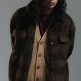 CAT WWR SHERPA OVERSHIRT - SLATE / BROWN / BLACK