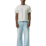 COLOUR PLANE 13.5oz WASHED PAINT SPLAT DENIM - LIGHT BLUE