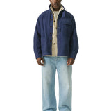 COLOUR PLANE 13.5oz WASHED PAINT SPLAT DENIM - LIGHT BLUE