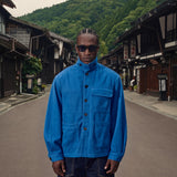 COLOUR PLANE MOLESKIN FRENCH CHORE JACKET - FRENCH ROYAL BLUE