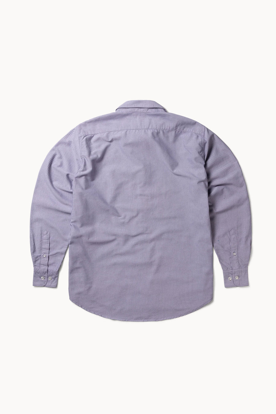 ARIES OVERDYED OXFORD STRIPE LS SHIRT - LILAC