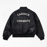 CANDICE + CREMATE ACACIA BOMBER JACKET - BLACK