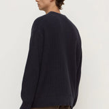 ASSEMBLY LABEL CARSON COTTON RIB KNIT - TRUE NAVY