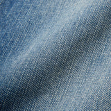 COLOUR PLANE WASHED DUNGAREE DENIM JEANS - WASHED BLUE