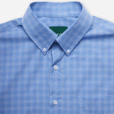 COLOUR PLANE IVY CHECK SHIRT - LIGHT BLUE
