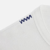 COLOUR PLANE WAFFLE KNIT HENLEY - WHITE