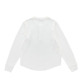 COLOUR PLANE WAFFLE KNIT HENLEY - WHITE