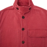 COLOUR PLANE MOLESKIN FRENCH CHORE JACKET - FROMBASIE RED