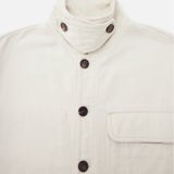 COLOUR PLANE MOLESKIN FRENCH CHORE JACKET - PASTIS CREAM