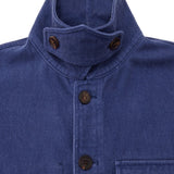 COLOUR PLANE MOLESKIN FRENCH CHORE JACKET - MARSEILLE BLUE