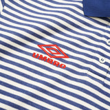 UMBRO + BUTTER CREST STRIPE POLO - NAVY / WHITE