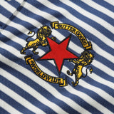 UMBRO + BUTTER CREST STRIPE POLO - NAVY / WHITE