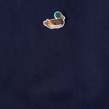 EDMMOND STUDIOS DUCK PATCH CREWNECK SWEATER - NAVY