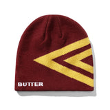 UMBRO + BUTTER DIAMOND SKULLY BEANIE - BURGUNDY