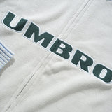 UMBRO + BUTTER DIAMOND ZIP-THROUGH KNITTED JACKET - GREY