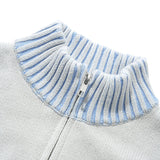 UMBRO + BUTTER DIAMOND ZIP-THROUGH KNITTED JACKET - GREY