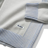 UMBRO + BUTTER DIAMOND ZIP-THROUGH KNITTED JACKET - GREY