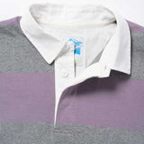 GRAMICCI LANGDON RUGBY SHIRT - HEATHER GREY / LAVENDER