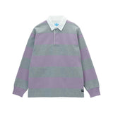 GRAMICCI LANGDON RUGBY SHIRT - HEATHER GREY / LAVENDER