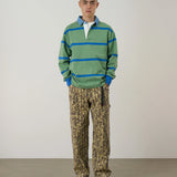 GRAMICCI LANGDON RUGBY SHIRT - OLIVE GREEN / BLUE