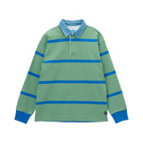 GRAMICCI LANGDON RUGBY SHIRT - OLIVE GREEN / BLUE
