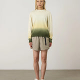 GRAMICCI SUN FADE KNITTED SWEATER - CREME - OLIVE GREEN