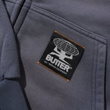 BUTTER GARAGE ZIP-THROUGH HOODIE - FADED BLUE