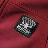 BUTTER GARAGE ZIP-THROUGH HOODIE - FADED BURGUNDY