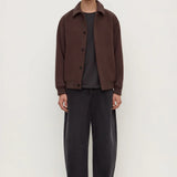 ASSEMBLY LABEL HARRINGTON WOOL BOMBER JACKET - GANACHE