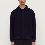 ASSEMBLY LABEL HARRINGTON WOOL BOMBER JACKET - NAVY