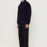 ASSEMBLY LABEL HARRINGTON WOOL BOMBER JACKET - NAVY