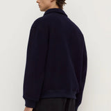 ASSEMBLY LABEL HARRINGTON WOOL BOMBER JACKET - NAVY