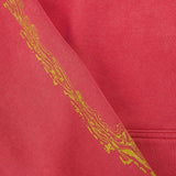 CANDICE HARLEQUIN WASHED ZIP HOODIE - RED