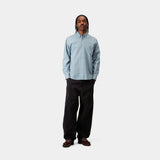 CARHARTT WIP BOLTON LS BUTTON UP SHIRT - AIR SKY GARMENT DYED