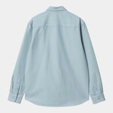 CARHARTT WIP BOLTON LS BUTTON UP SHIRT - AIR SKY GARMENT DYED