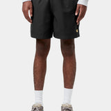 CARHARTT WIP CHASE SWIM SHORTS - BLACK