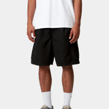 CARHARTT WIP COLE CARGO SHORTS - BLACK GARMENT DYED
