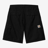 CARHARTT WIP COLE CARGO SHORTS - BLACK GARMENT DYED