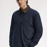 FRED PERRY COTTON CABAN JACKET - NAVY