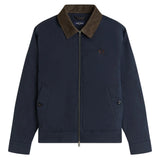 FRED PERRY COTTON CABAN JACKET - NAVY