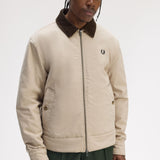 FRED PERRY COTTON CABAN JACKET - OAT