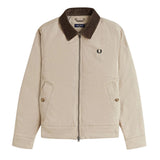 FRED PERRY COTTON CABAN JACKET - OAT