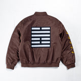CANDICE DIGITAL AGE BOMBER JACKET - BROWN