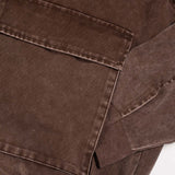 CANDICE EARTH WASHED JACKET - BROWN