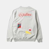 EDMMOND STUDIOS LA TRATTORIA SWEATSHIRT - GREY MELANGE