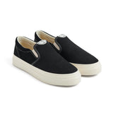 STEPNEY WORKERS CLUB LISTER OPTICAL SUEDE SLIP/ON - BLACK / WHITE